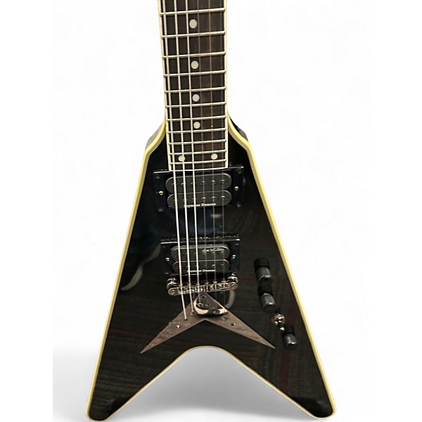 Used Epiphone Dave Mustaine Signature Flying V Custom Black Solid Body Electric Guitar