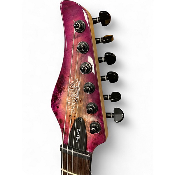 Used Schecter Guitar Research C6 Pro Aurora Burst Solid Body Electric Guitar