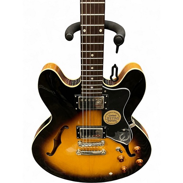 Used Epiphone Dot 3 Tone Sunburst Hollow Body Electric Guitar