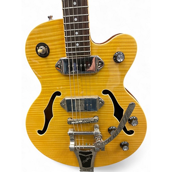 Used Epiphone Wildkat with Bigsby Antique Natural Hollow Body Electric Guitar