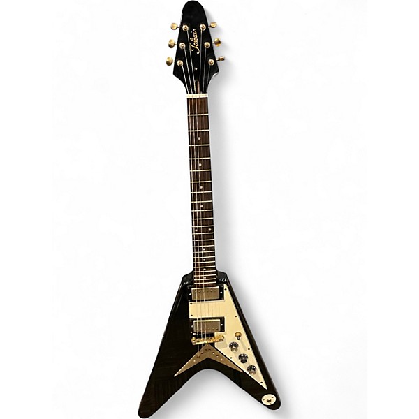 Used Tokai Flying V Korina Black Solid Body Electric Guitar