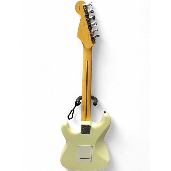 Used Fender American Deluxe Stratocaster Olympic White Solid Body Electric Guitar