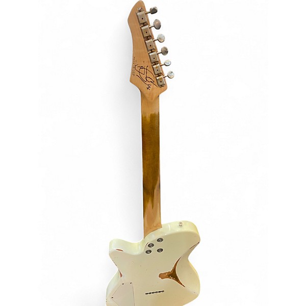 Used John Page Classic AJ Relic White Solid Body Electric Guitar