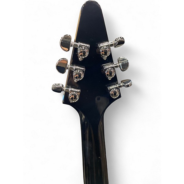 Used Gibson 70s Flying V Black and White Solid Body Electric Guitar