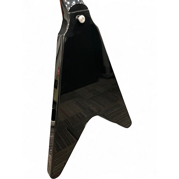 Used Gibson 70s Flying V Black and White Solid Body Electric Guitar