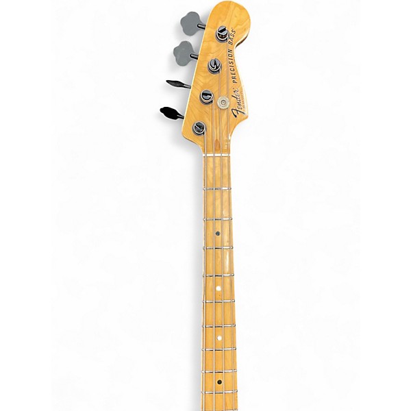 Vintage 1977 Fender Standard Precision Bass Black Electric Bass Guitar