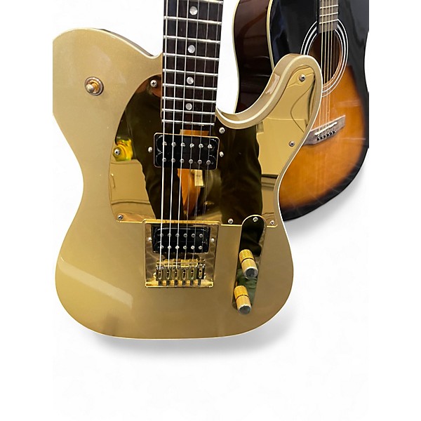 Used Squier J5 TELECASTER Aztec Gold Solid Body Electric Guitar