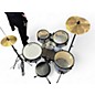 Used SPL 5 Piece JR Kicker Silver Sparkle Drum Kit thumbnail