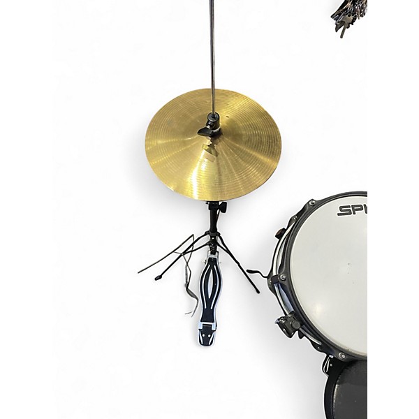 Used SPL 5 Piece JR Kicker Silver Sparkle Drum Kit