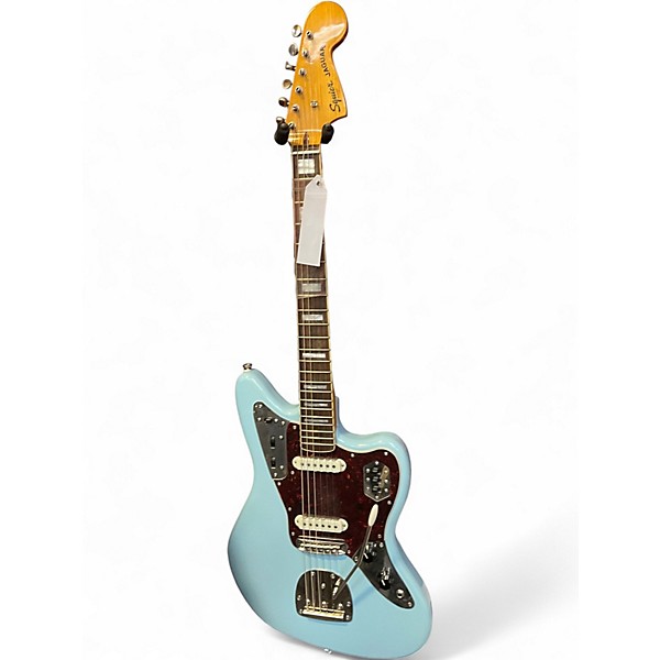 Used Squier CLASSIC VIBE JAGUAR CYAN Solid Body Electric Guitar