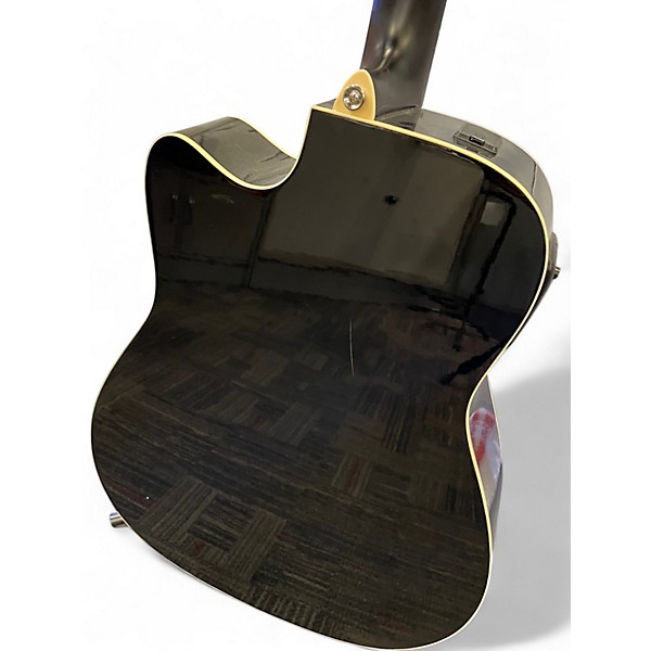 Used Yamaha FX335C Black Acoustic Electric Guitar