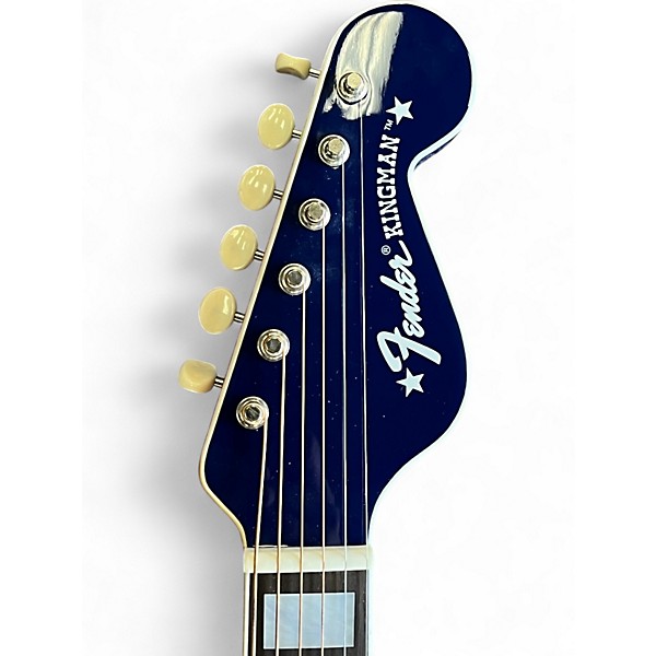 Used Fender Kingman Red White and Blue Acoustic Electric Guitar