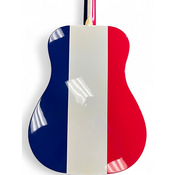 Used Fender Kingman Red White and Blue Acoustic Electric Guitar