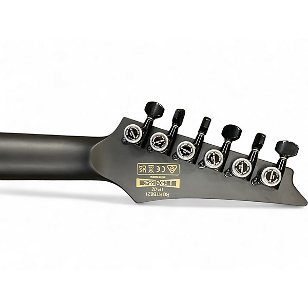Used Ibanez RGRTB621 RG IRON LABEL Satin Black Solid Body Electric Guitar