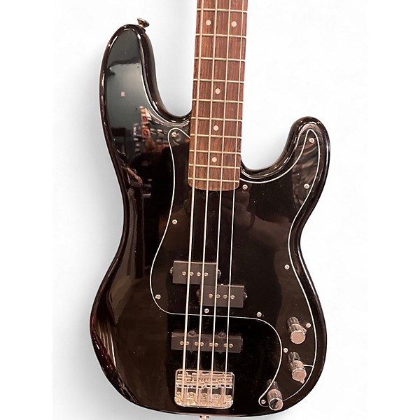 Used Squier P J BASS BLACK Electric Bass Guitar