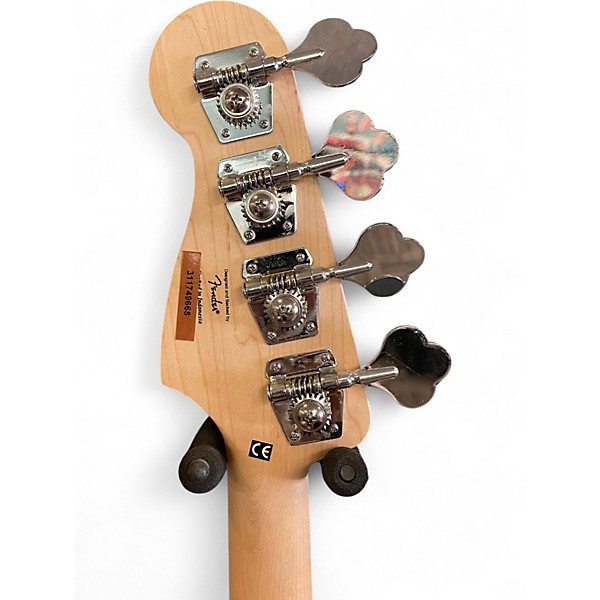 Used Squier P J BASS BLACK Electric Bass Guitar