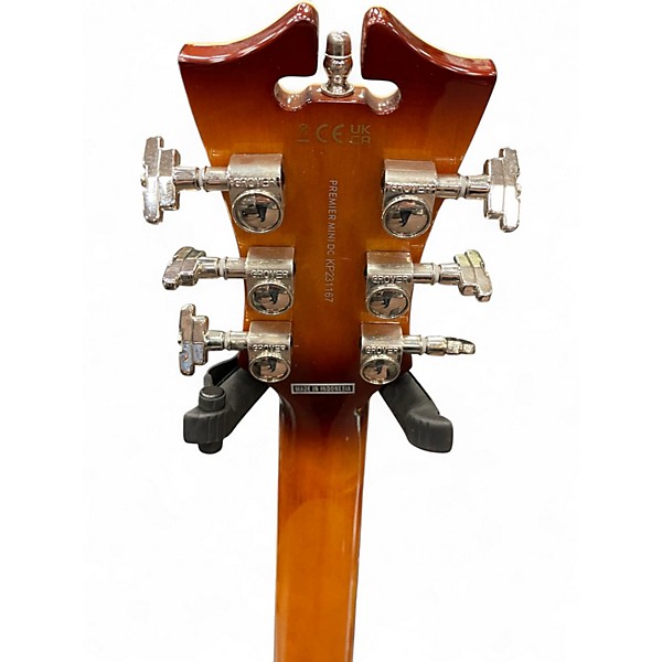 Used D'Angelico Premier Mini DC Dark Iced Tea Burst Hollow Body Electric Guitar