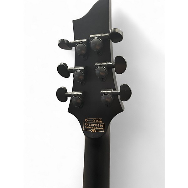 Used Schecter Guitar Research C1 Platinum BLACK Solid Body Electric Guitar