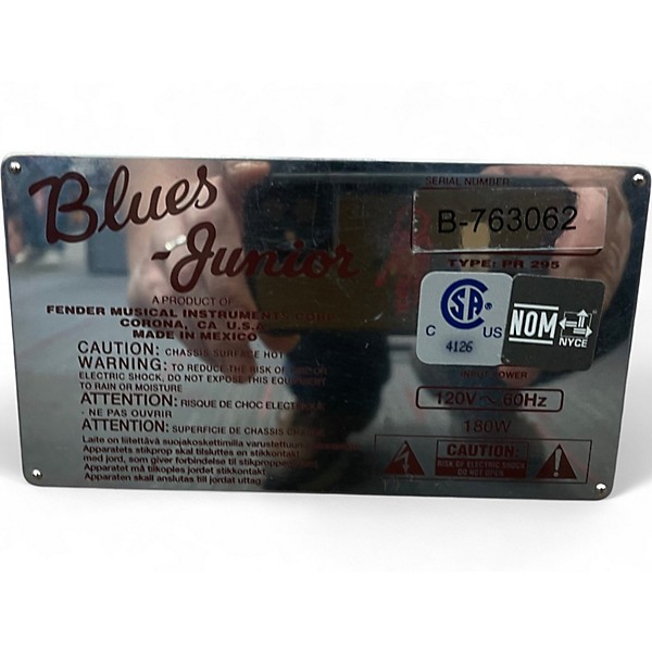 Used Fender Blues Junior 15W 1x12 Tube Guitar Combo Amp