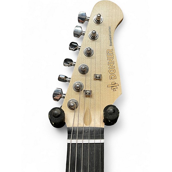 Used Donner Standard Series Trans Gray Solid Body Electric Guitar