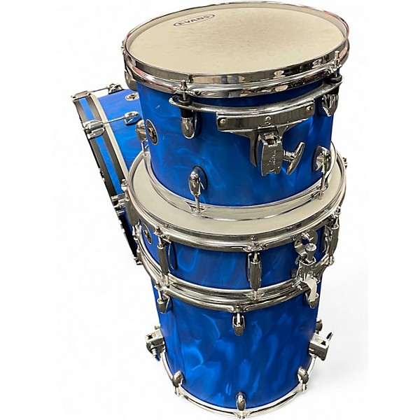 Used Gretsch Drums 4 Piece Catalina Club 4 Piece Blue Satin Drum Kit