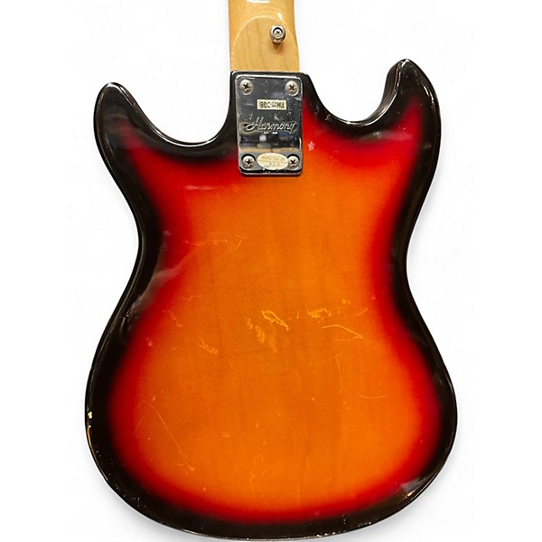 Used Harmony H802 3 Tone Sunburst Solid Body Electric Guitar