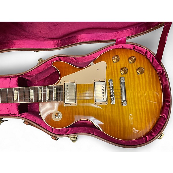 Used Gibson Custom LP R8 2 Tone Sunburst Solid Body Electric Guitar