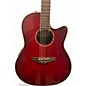 Used Ovation CA24S Celebrity Candy Red Burst Acoustic Electric Guitar