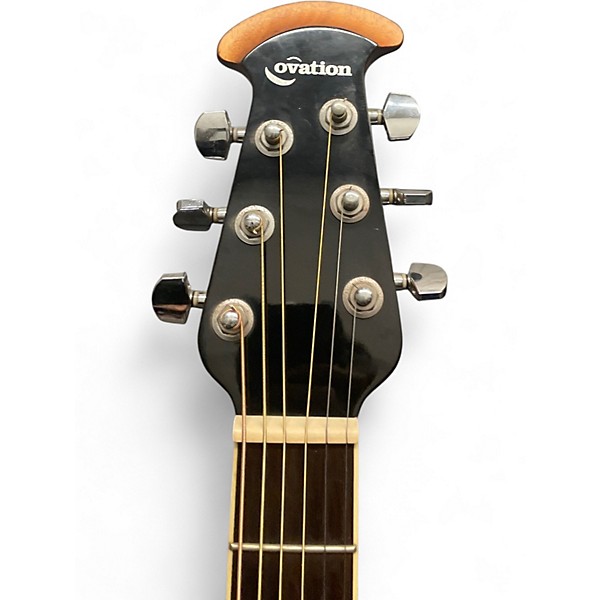 Used Ovation CA24S Celebrity Candy Red Burst Acoustic Electric Guitar