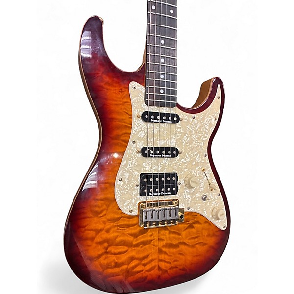 Used 2010s Michael Kelly Mod Shop 67 Duncan  Quilted Brownburst Solid Body Electric Guitar