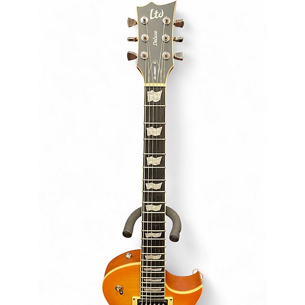 Used ESP LTD EC1000T Deluxe Honey Burst Solid Body Electric Guitar