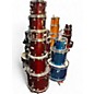 Used Mapex 6 Piece Saturn Series Transparent Cherry Red Drum Kit thumbnail