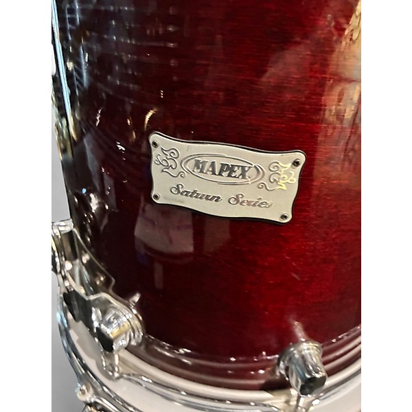 Used Mapex 6 Piece Saturn Series Transparent Cherry Red Drum Kit