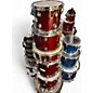 Used Mapex 6 Piece Saturn Series Transparent Cherry Red Drum Kit
