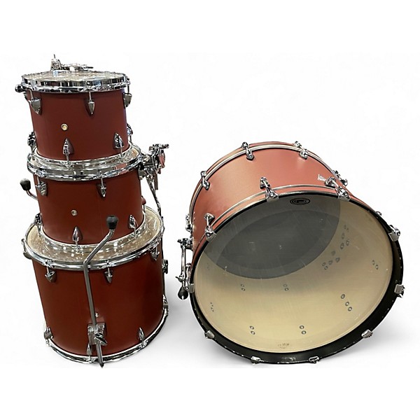 Used Orange County Drum & Percussion 4 Piece Venice Series Satin Red Drum Kit