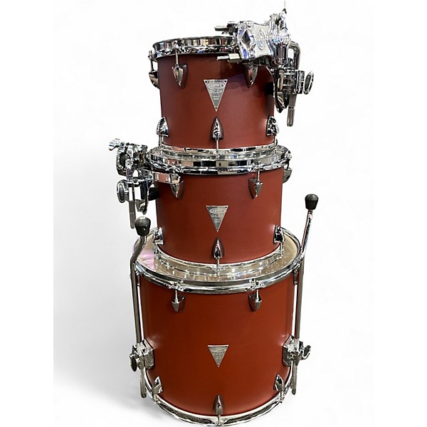 Used Orange County Drum & Percussion 4 Piece Venice Series Satin Red Drum Kit