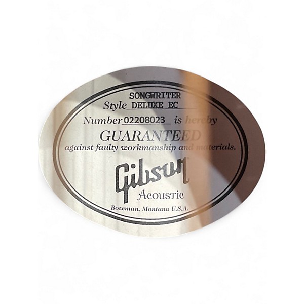 Used 2008 Gibson Songwriter Deluxe Natural Acoustic Electric Guitar