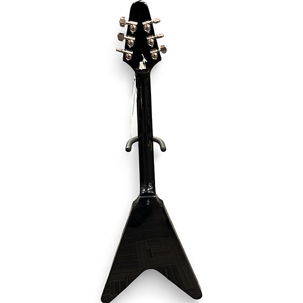 Used Epiphone 1958 Korina Flying V Black Solid Body Electric Guitar