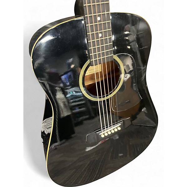 Used 1990s Aria AW 75B Black Acoustic Guitar