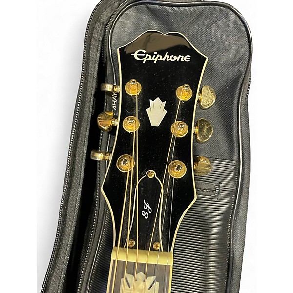 Used Epiphone EJ200SCE Black Acoustic Electric Guitar