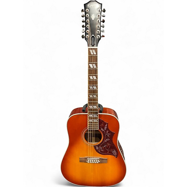 Used Epiphone Hummingbird 12 Strinf 2 Color Sunburst 12 String Acoustic Guitar