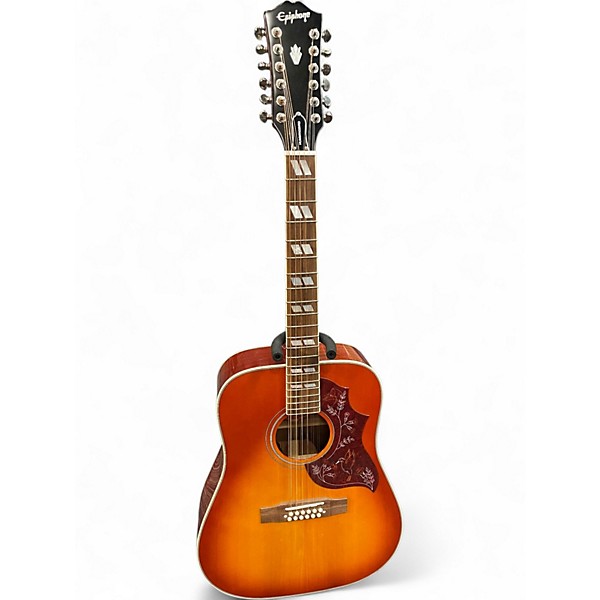 Used Epiphone Hummingbird 12 Strinf 2 Color Sunburst 12 String Acoustic Guitar