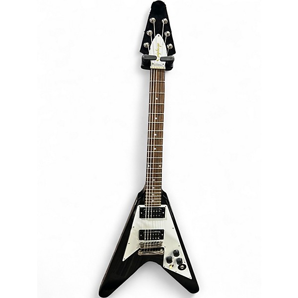 Used Epiphone Kirk Hammett '79 Flying V Ebony Solid Body Electric Guitar