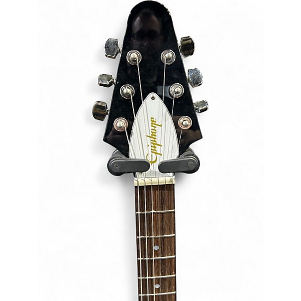Used Epiphone Kirk Hammett '79 Flying V Ebony Solid Body Electric Guitar