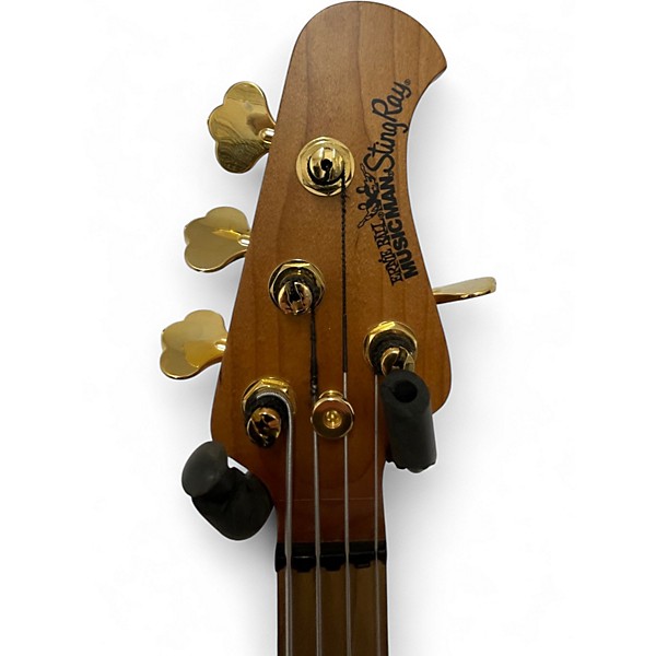 Used Ernie Ball Music Man StingRay Special H jackpot black and gold Electric Bass Guitar