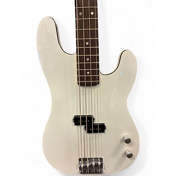 Used Fender AERODYNE PRECISION BASS WHITE Electric Bass Guitar