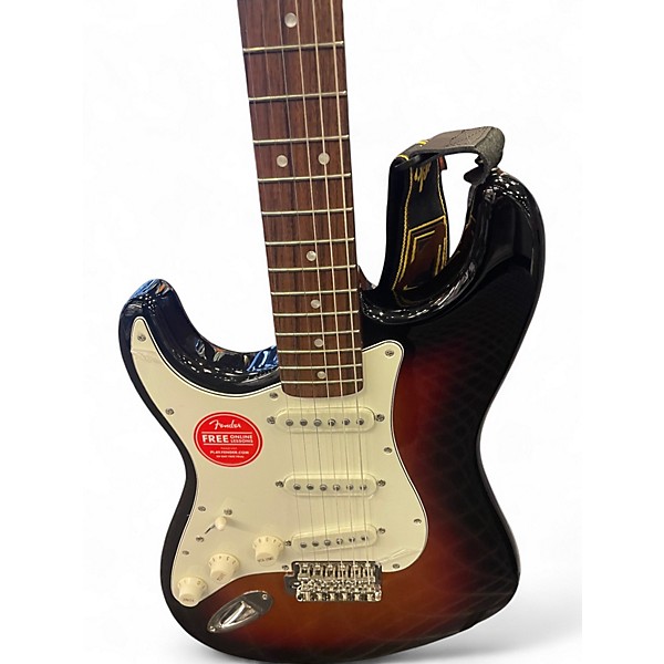 Used Squier Classic Vibe 1960S Stratocaster Left Handed 3 Color Sunburst Electric Guitar