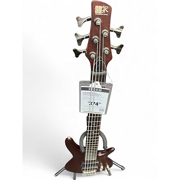 Used Ibanez SR505 5 String Antique Natural Electric Bass Guitar