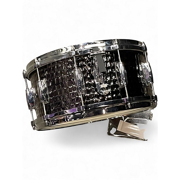 Used Gretsch Drums 6.5X14 HAMMERED BLACK STEEL SNARE Black Drum
