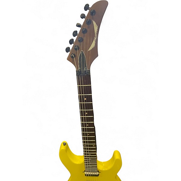 Used Dean Modern 24 Neon Yellow Solid Body Electric Guitar